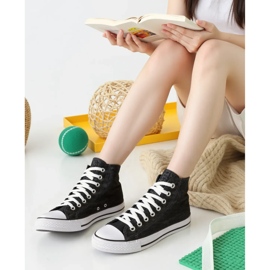 Baskets noires de corbeau pour femmes le noir 1