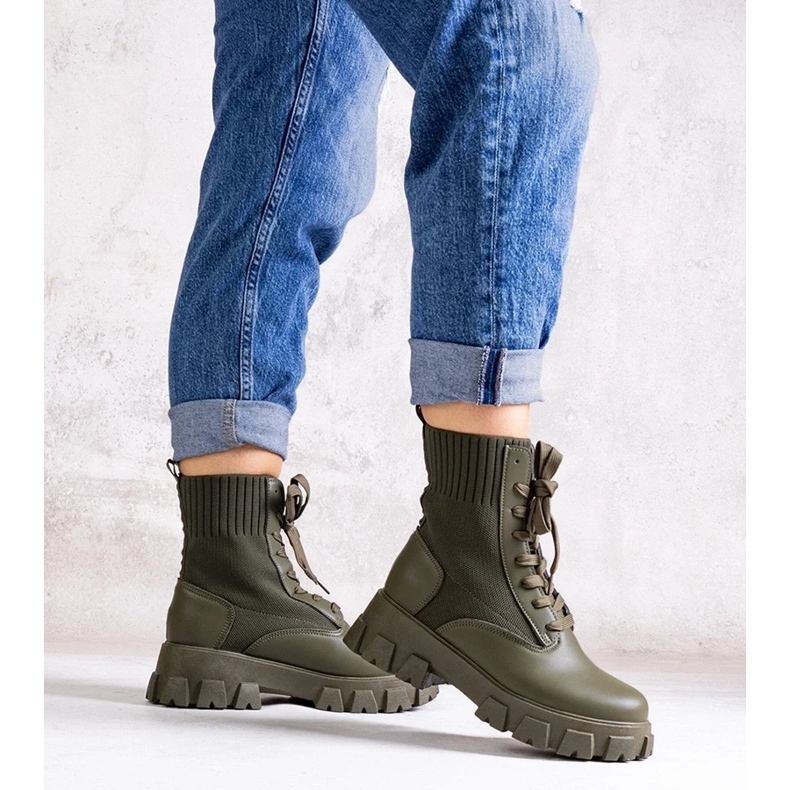 D/CEO Bottes vertes à tige flexible de Zogba 1