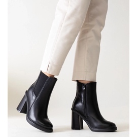 D/CEO Bottines noires en cuir écologique Almase 2