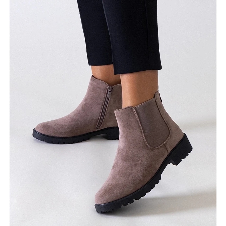 D/CEO Boots décontractés classiques bruns avec Eco-Zamsz Salara 1