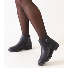 D/CEO Bottines noires avec inserts métalliques, éco-cuir Branda 2