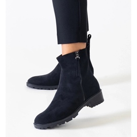 D/CEO Bottines hautes noires sur la plateforme Zahra en éco-daim le noir 2