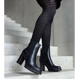 D/CEO Bottines à enfiler noires en éco-cuir Motena 2