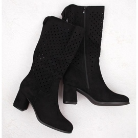 M.Daszyński Bottes ouvertes M. Daszyński à SAN43A noir 1