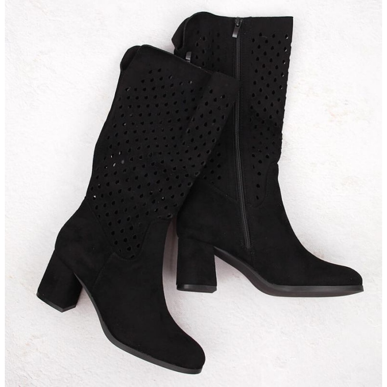 M.Daszyński Bottes ouvertes M. Daszyński à SAN43A noir 1