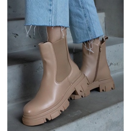 D/CEO Bottines isolées beiges à fermeture éclair, éco-cuir Amaris 2