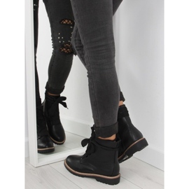 Bottines noires à lacets 8308 noir le noir 1