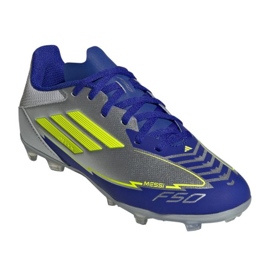 Adidas F50 League FG / MG Messi IH0924 Chaussures de football argent 1