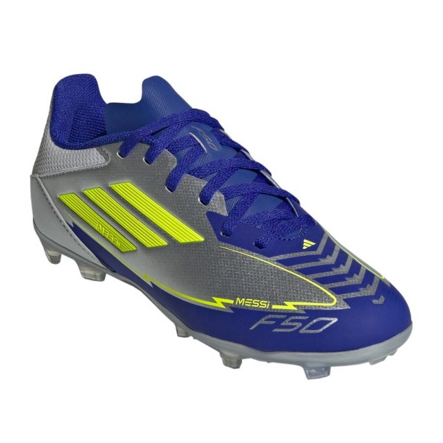Adidas F50 League FG / MG Messi IH0924 Chaussures de football argent 1
