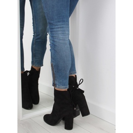 Bottines noires à talons larges 1318 noir le noir 1