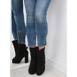 Bottines noires à talons larges 1318 noir le noir 2