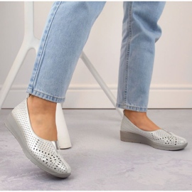 Chaussures pour un jezzi openwork Jez388b blanc blanche 4