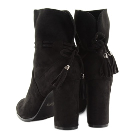 Bottines noires à talons larges 1318 noir le noir 5