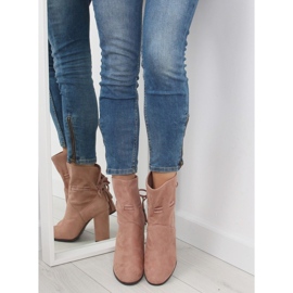 Bottines à talons larges rose 1318 rose 2