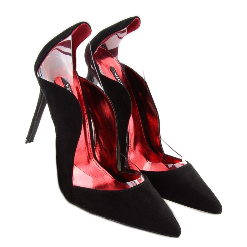 Epingles noires avec inserts transparents 1