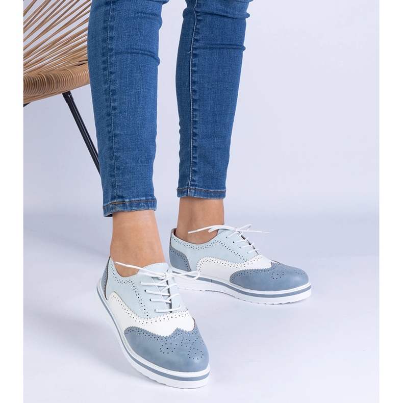 Chaussures bleues classiques oxford 1