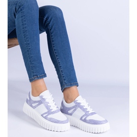 Volet Openwork Sneakers sur une semelle massive violet 2
