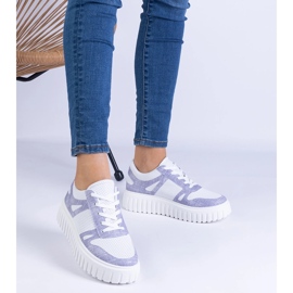 Volet Openwork Sneakers sur une semelle massive violet 1