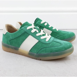 Chaussures en cuir pour femmes en daim vert Filippo 6770 2
