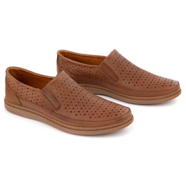 Polbut Chaussures en cuir ouvert 2107L Camel brun 2