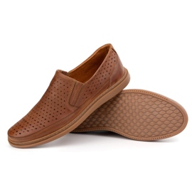 Polbut Chaussures en cuir ouvert 2107L Camel brun 3