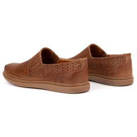 Polbut Chaussures en cuir ouvert 2107L Camel brun 4