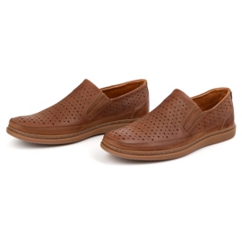 Polbut Chaussures en cuir ouvert 2107L Camel brun 7