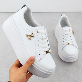 Chaussures sur la plate-forme Filippo Paw593 avec un ours en peluche blanc 1