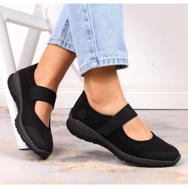 Chaussures ajourées confortables Rieker W RKR575 noir le noir 6