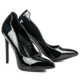 Via Giulia  Épingles pointues vernies le noir 1