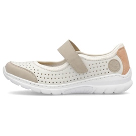 Chaussures ajourées confortables Rieker W RKR575A, beige 13