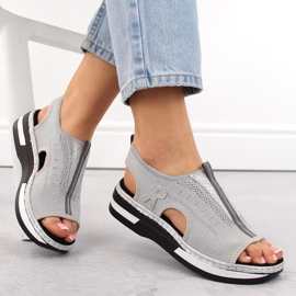Sandales à enfiler confortables Rieker W RKR686 métallisé 2