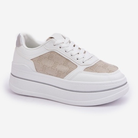 Baskets pour femmes avec un motif blanc blanche 7