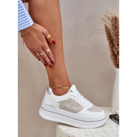 Baskets pour femmes avec un motif blanc blanche 8