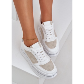 Baskets pour femmes avec un motif blanc blanche 11