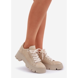 Sneakers Sports Chaussures sur la plateforme Chebello 4632 Gold doré 1