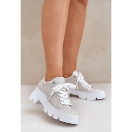 Sneakers Sports Chaussures sur la plate-forme d'argent Chebello 4632 2