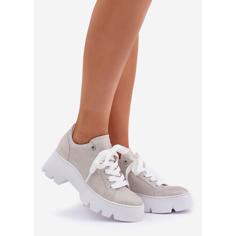 Sneakers Sports Chaussures sur la plate-forme d'argent Chebello 4632 1