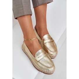 Espadrilles pour femmes avec une tresse de jute sur une semelle d'or plate 7