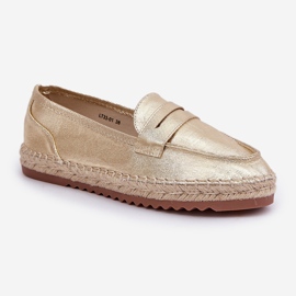 Espadrilles pour femmes avec une tresse de jute sur une semelle d'or plate 4