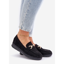 Mocassins ouverts avec un détail doré et une tresse noire de jute 1