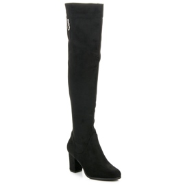 Seastar Bottes en daim sur le poteau noir 1