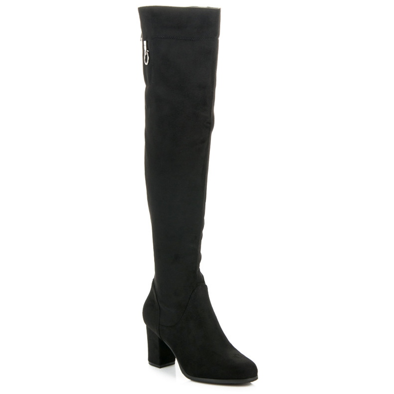 Seastar Bottes en daim sur le poteau noir 1