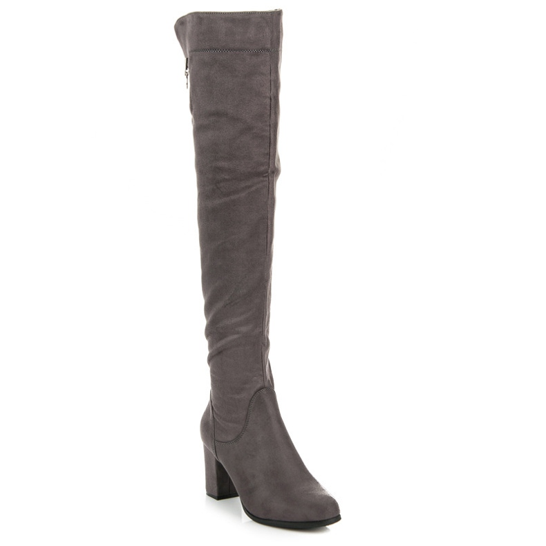 Seastar Bottes en daim sur le poteau gris 1