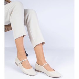 Ballerines d'éco classiques beige 3