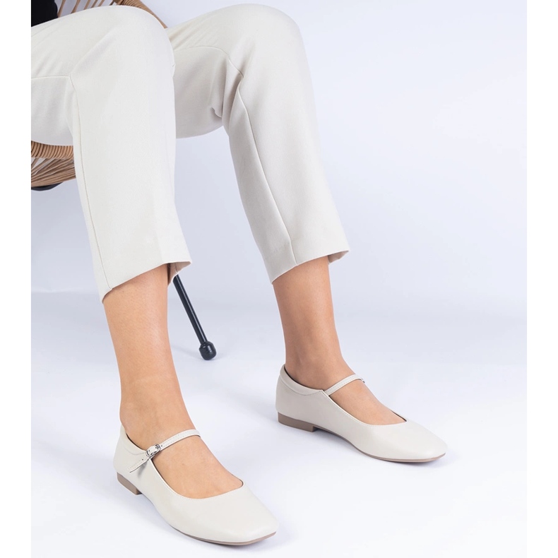 Ballerines d'éco classiques beige 1