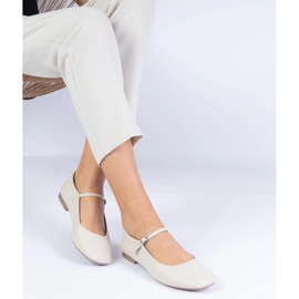 Ballerines d'éco classiques beige 2