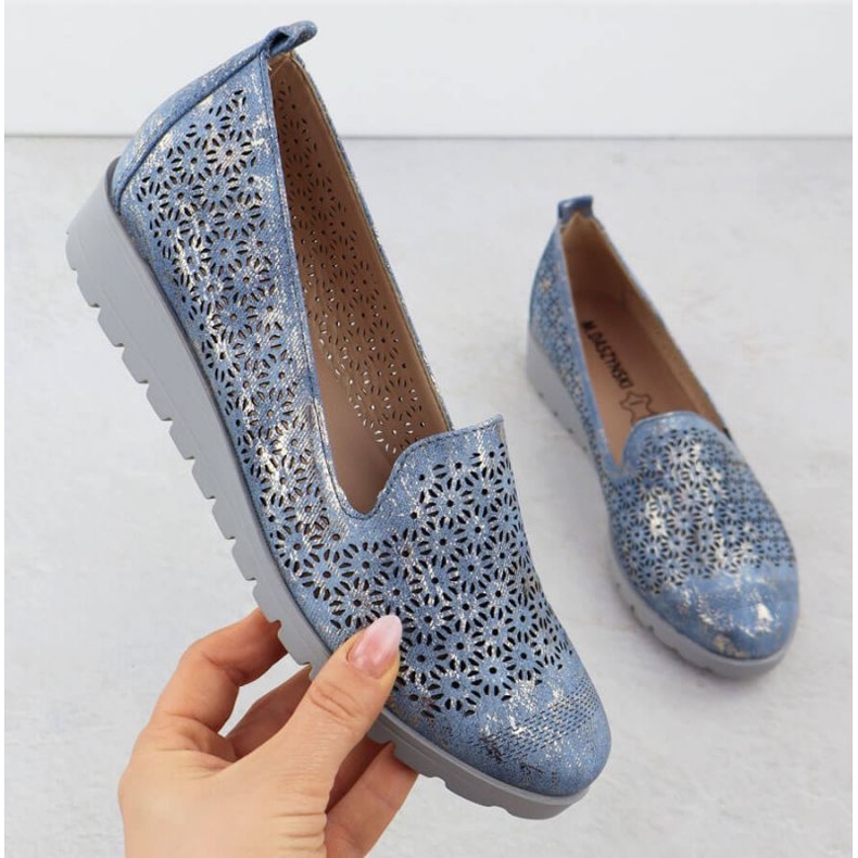 M.Daszyński Chaussures à M. Daszyński MR1628-20 dans Flowers bleu 1