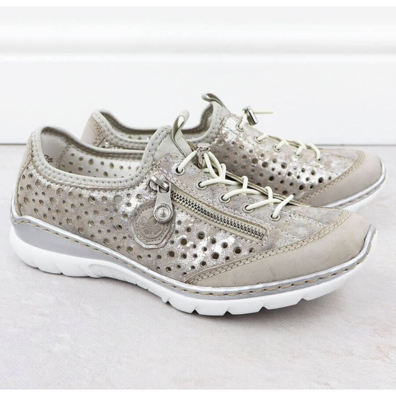 Rieker L32P6-90 Silver Openwork Sports Shoes Sports argent 2 Rieker L32P6-90 Silver Openwork Sports Shoes Sports argent 2