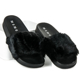 Pantoufles pour femmes à la mode le noir 3